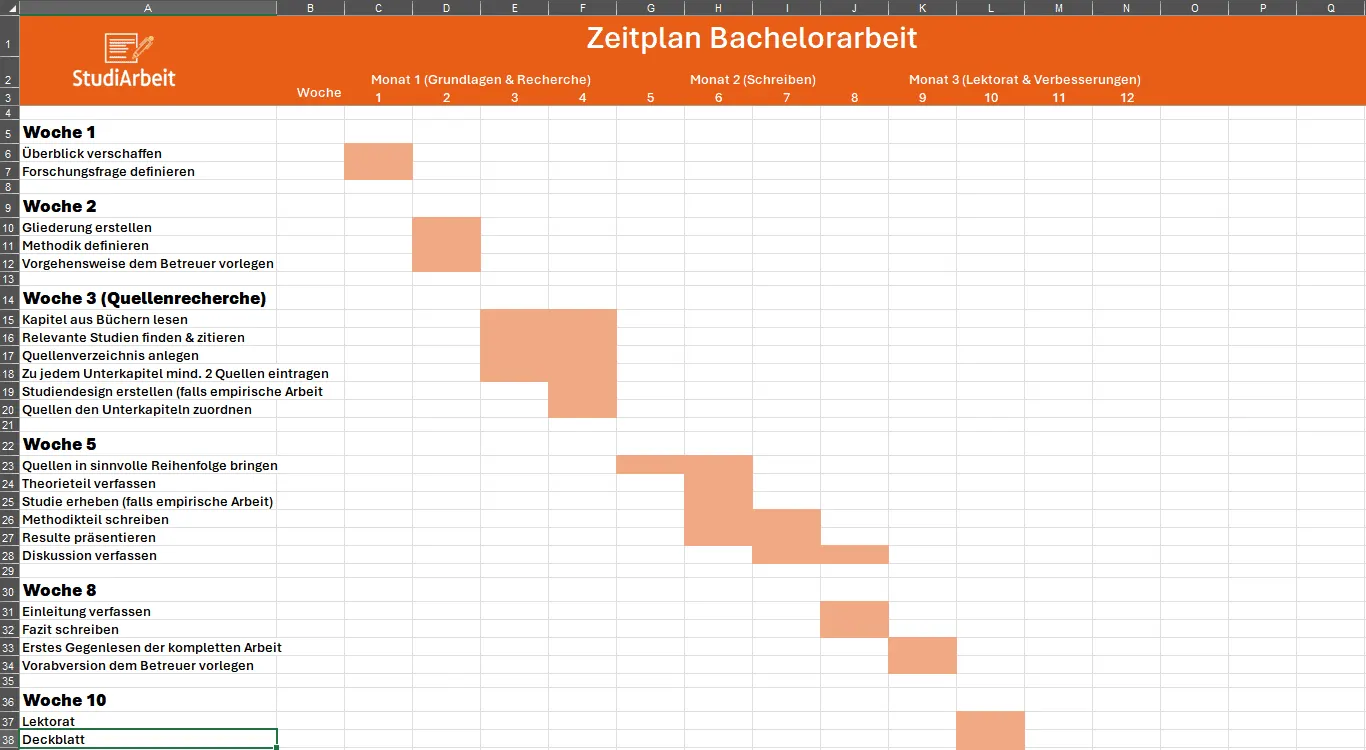 Zeitplan Bild
